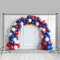 Lofaris Red Blue White Balloon Arch Wall Combo Set Backdrop