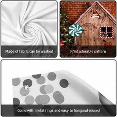 Lofaris Red Brick Wall Wood House Candy Garage Door Banner