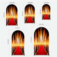Lofaris Red Carpet Arch Backdrop Hollywood Movie Night VIP Star Party Decoration