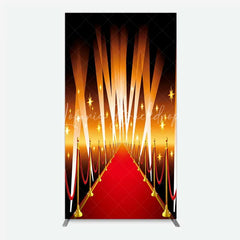 Lofaris Red Carpet Rectangle Backdrop Hollywood Movie Night VIP Star Party Decoration
