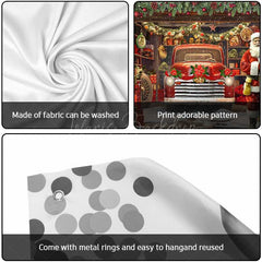 Lofaris Red Festive Santa Christmas Vibe Garage Door Banner