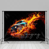 Lofaris Red Fiery Need For Speed Sport Photography Backdrop