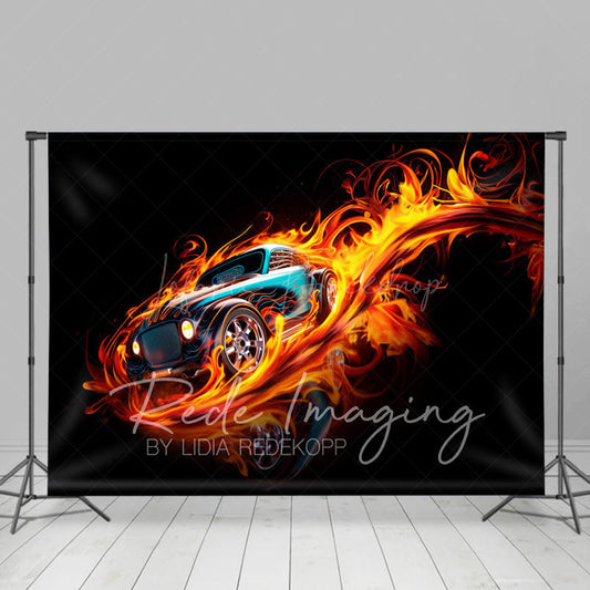 Lofaris Red Fiery Need For Speed Sport Photography Backdrop