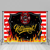 Lofaris Red Firefighting Firedept Happy Retirement Backdrop