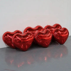 Lofaris Red Heart Shape Inflatable Mirror Ball Shiny