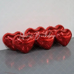 Lofaris Red Heart Shape Inflatable Mirror Ball Shiny
