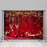 Lofaris Red Hearts Bokeh Lighted Valentines Day Backdrop