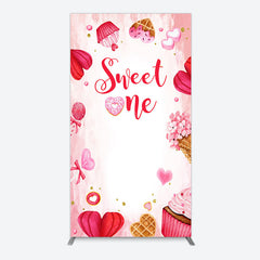 Lofaris Red Pink Candyland Desserts Sweet One Rectangle Backdrop