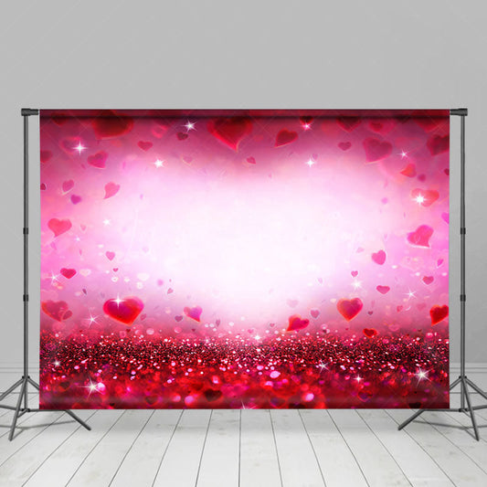 Lofaris Red Pink Romantic Sparkle Valentines Day Backdrop