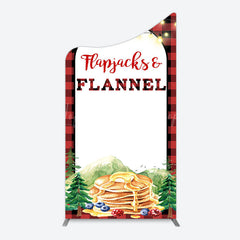 Lofaris Red Plaid Lighted Flapjacks Flannel Arch Backdrop