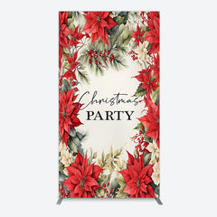 Lofaris Red Poinsettia Leaves Christmas Party Arch Backdrop
