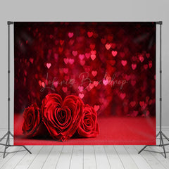 Lofaris Red Romantic Rose Valentines Vibe Room Set Backdrop