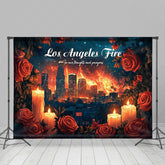 Lofaris Red Rose Candle Los Angeles Fire Condolences Backdrop