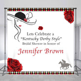 Lofaris Red Rose Kentucky Derby Custom Bridal Shower Backdrop