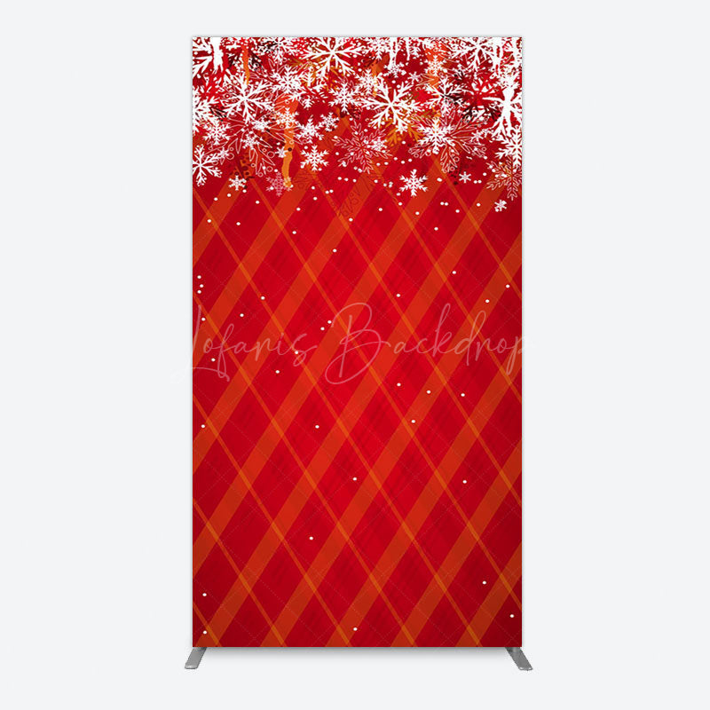 Lofaris Red Snwoflake Festive Christmas Vibe Arch Backdrop