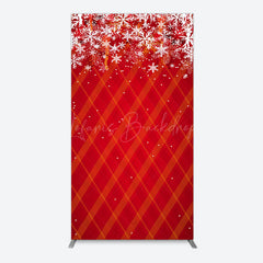 Lofaris Red Snwoflake Festive Christmas Vibe Arch Backdrop