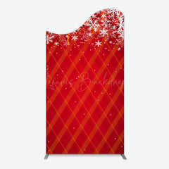 Lofaris Red Snwoflake Festive Christmas Vibe Arch Backdrop