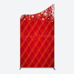 Lofaris Red Snwoflake Festive Christmas Vibe Arch Backdrop