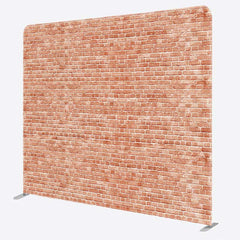 Lofaris Red Vintage Brick Wall Photo Pillow Case Backdrop