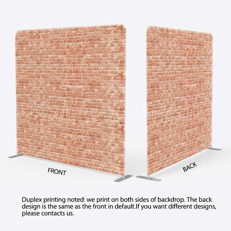 Lofaris Red Vintage Brick Wall Photo Pillow Case Backdrop