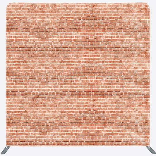 Lofaris Red Vintage Brick Wall Photo Pillow Case Backdrop