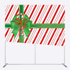 Lofaris Red White Green Gift Box Xmas Pillow Case Backdrop