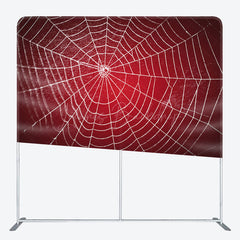Lofaris Red White Super Spider Wab Square Tension Backdrop