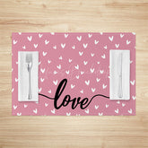 Lofaris Red White Valentines Hearts Pink Set Of 4 Placemats