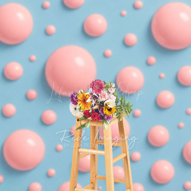 Lofaris Reflective Bubble Gum Wall Fine Art Photo Backdrop
