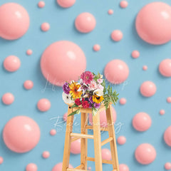 Lofaris Reflective Bubble Gum Wall Fine Art Photo Backdrop