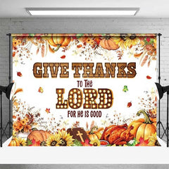 Lofaris Religious Thanksgiving Backdrop Give Thanks To The Lord Photography Background
