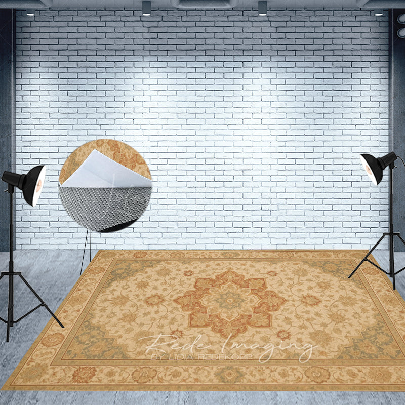 Lofaris Repeat Floral Persia Fabric Floor Backdrop For Photo