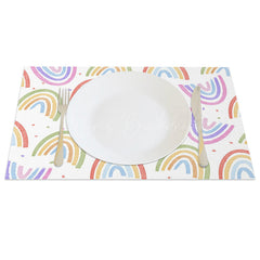 Lofaris Repeat Rainbow Patterns Sweet Set of 4 Placemats