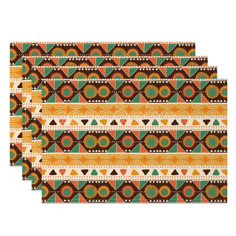 Lofaris Repeat Slovakia Patterns Warm Set of 4 Placemats
