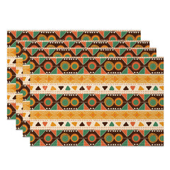 Lofaris Repeat Slovakia Patterns Warm Set of 4 Placemats