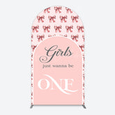 Lofaris Repeated Bow Girls Just Wanna Be One Arch Backdrop