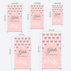 Lofaris Repeated Bow Girls Just Wanna Be One Rectangle Backdrop