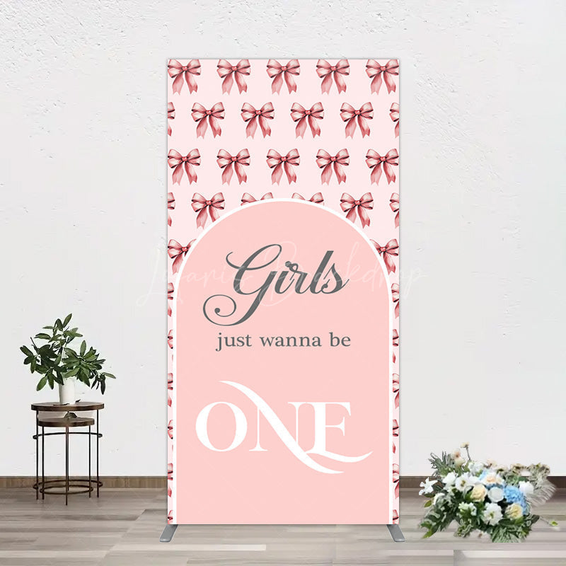 Lofaris Repeated Bow Girls Just Wanna Be One Rectangle Backdrop