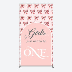 Lofaris Repeated Bow Girls Just Wanna Be One Rectangle Backdrop
