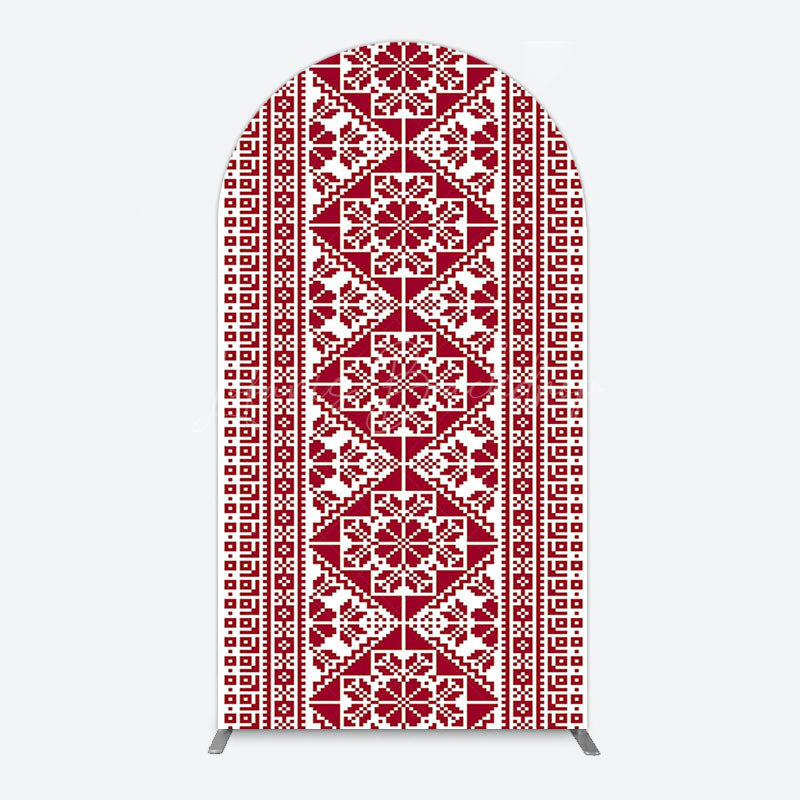 Lofaris Repeated Slovakia Pattern Birthay Arch Backdrop