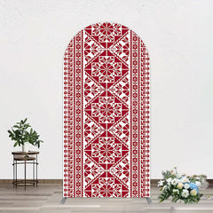 Lofaris Repeated Slovakia Pattern Birthay Arch Backdrop
