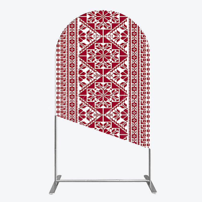 Lofaris Repeated Slovakia Pattern Birthay Arch Backdrop