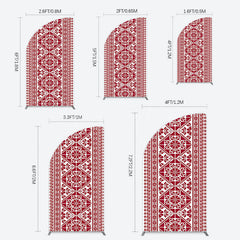 Lofaris Repeated Slovakia Pattern Birthay Half Moon Arch Backdrop