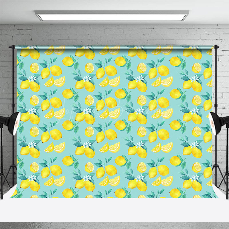 Lofaris Repetitive Fresh Summer Lemon Photography Backdrop