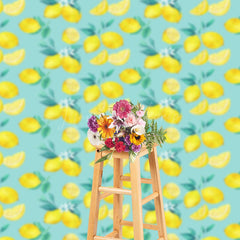 Lofaris Repetitive Fresh Summer Lemon Photography Backdrop