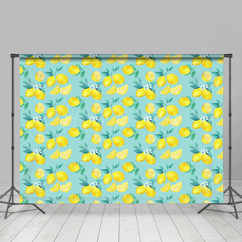 Lofaris Repetitive Fresh Summer Lemon Photography Backdrop