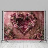 Lofaris Retro Artistic Pink Floral Love Romantic Backdrop