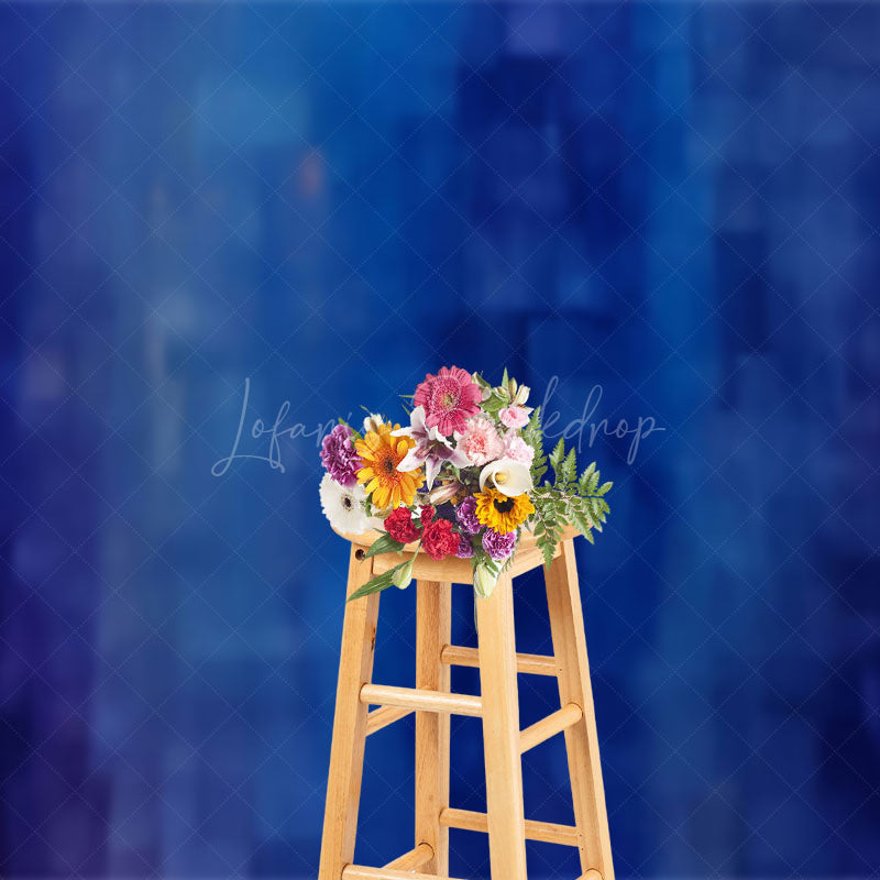 Lofaris Retro Blue Abstract Mottled 80s Boy Photo Backdrop