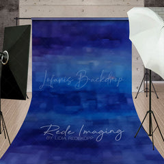 Lofaris Retro Blue Abstract Mottled 80s Boy Sweep Backdrop