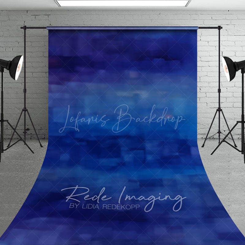 Lofaris Retro Blue Abstract Mottled 80s Boy Sweep Backdrop